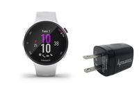 Garmin Forerunner 45 GPS Running Watch with Included Wearable4U Wall Charging Adapter Bundle (White (39mm Case))