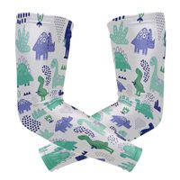 Fashion Sports Arm Supports White Happy Rex Dinosaur Life Basketball Shooter Sleeves Sunscreen Cuff Stretched Fabric for Football, Volleyball, Baseball Protection, Youth & Adult Sizes(1 Pair)