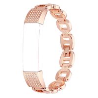 For Fitbit Alta Bands, Rosa Schleife Fitbit Fitness Smart Watch Diamond Stainless Steel Replacement Accessory Bracelet Band Strap Link Bracelet Wrist Band for Fitbit Alta HR/Alta (No Tracker)