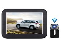 Emmako Wireless Backup Camera and 5'' Monitor System For Cars IP68 Waterproof 6 LED Light Night Vision HD Color Rear View Camera With Guide Lines On/Off