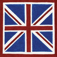 Caspari Union Jack Paper Cocktail Napkin, 40 Count