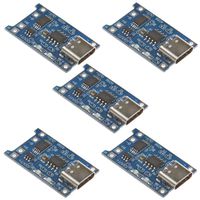 Anmbest 5PCS TP4056 Type-C USB Open Source 5V 1A 18650 Standalone Linear Lithium Battery Charger Overcharge Discharge Protection Integrated Board