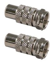 Atari 2600 RF TV Coaxial F Plug Female Adapter 2 Pack by Corpco