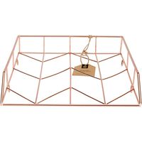 U Brands Desktop Letter Tray, Wire Metal, Copper/Rose Gold
