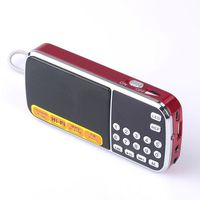 Portable Mini USB FM Radio Speaker Music Player Micro SD/TF Card for PC iPod Phone (L-088 Red)