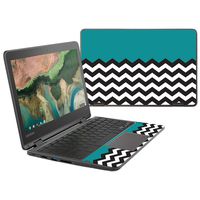 MightySkins Skin Compatible With Lenovo 300e Chromebook 11.6" (2018) - Teal Chevron | Protective, Durable, and Unique Vinyl wrap cover | Easy To Apply, Remove, and Change Styles | Made in the USA