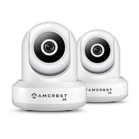 2-Pack Amcrest UltraHD IP3M-941W 2K (3MP/2304TVL) WiFi IP Camera w/Pan/Tilt, Dual Band 5ghz/2.4ghz, 90 Degree FOV (White)