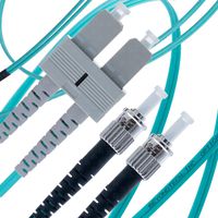 SC to ST Fiber Patch Cable Multimode Duplex - 1m (3.28ft) - 50/125um OM3 10G - Beyondtech PureOptics Cable Series