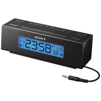 Sony All in One AM/FM Dual Alarm Clock Radio with Soothing Nature Sounds & Large Easy to Read Backlit LCD Display