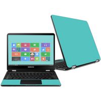 Mightyskins Skin Compatible with Samsung Chromebook Pro 12.3" - Solid Turquoise | Protective, Durable, and Unique Vinyl Decal Wrap Cover | Easy to Apply, Remove, and Change Styles | Made in The USA