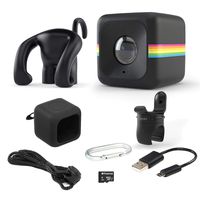 Polaroid Lifestyle Cube ACT Two HD 1080p Waterproof Action & Underwater Wide Angle Sports Video Mini Camera Bundle - Black