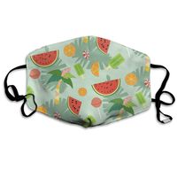 YUIOP Tropical Fruit Printed Mask Neutral Mask for Men and Women Polyester Dust-Proof Breathable Mask