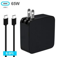 65W USB Type C Power Adapter Fast Charger for Apple MacBook/Pro, Lenovo, ASUS, Acer, Dell, Xiaomi Air, Huawei Matebook, HP Spectre, Thinkpad and Any Other Laptops or Smart Phones with The USB C
