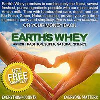 Amish Earth's Whey Protein & FREE SAMPLES Grass Fed, Cold Processed, Raw, SUGAR FREE, GMO & Gluten Free, DELICIOUS or $ BACK! as low as $26.99 a bag! FREE S&H (Grass Pasture Plain, 3lb)
