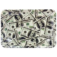 Novelty Inc. Metal Tobacco Rolling Tray, Roll-Your-Own Cigarettes - Money