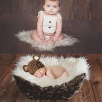 Abicial Newborn Baby Girl Boy Photography Prop, Fashion Newborn Baby Photo Blanket Basket Stuffer, Photography Prop Photo Set Gift
