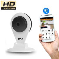 Indoor Wireless Security IP Camera - HD720p Home WiFi Remote Video Monitor w/ Motion Detection and Night Vision - Network Surveillance, Voice Mic Audio for Mobile, Windows & Mac - Pyle PIPCAMHD22WT