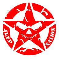 UR Impressions Red Jp Nation Decal Vinyl Sticker Graphics for Jeep Grand Cherokee Wrangler Renegade SUV Wall Window Laptop|RED|5.5 Inch|URI473