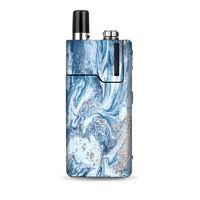 IT'S A SKIN Decal Vinyl Wrap Compatible with Lost Vape Orion Q/Blue Gold Grey Marble Pattern Clouds