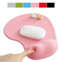 Office Mousepad with Gel Wrist Support - Ergonomic Gaming Desktop Mouse Pad Wrist Rest - Design Gamepad Mat Rubber Base for Laptop Comquter -Silicone Non-Slip Special-Textured Surface (01Pink)