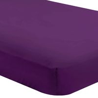 Bare Home Fitted Bottom Sheet Split King - Premium 1800 Ultra-Soft Wrinkle Resistant Microfiber - Hypoallergenic - Deep Pocket - 2 Twin XL Fitted Sheets (Split King, Plum)