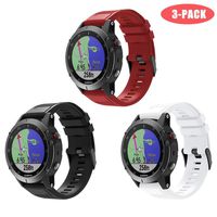 Junboer Compatible Garmin Fenix 5 Straps Band, Easy Fit 22mm Width Soft Silicone Watch Bands Sport Replacement for Garmin Fenix 5/Fenix 5 Plus/Forerunner 935/Fenix 6/Fenix 6 Pro (Not Fit Fenix 5X 5S)