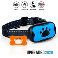 Dog Bark Collar - Stop Dogs Barking Fast! Safe Anti Barking Devices Training Control Collars, Small, Medium and Large pet deterrent. No shock, remote or citronella. Sound, vibration training device