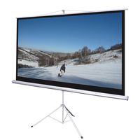 Yescom 100" 16:9 HD Manual Pull Down Projector Screen Foldable Tripod Stand 87x49 Matte White