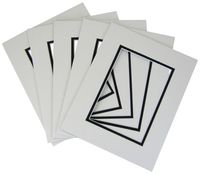 20 11x14 White w/ Blackcore for 8x10 + backing + bags