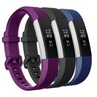 Keasy Replacement Bands Compatible with Fitbit Alta and Fitbit Alta HR, Soft Silicone Wristbands with Secure Metal Buckle for Men Women