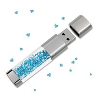 Yonger High Speed Blue Crystal 32GB USB Flash Drive U-Disk Memory Disk