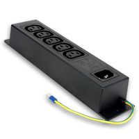 5 Outlet Universal IEC Power Strip w/Ground Lead