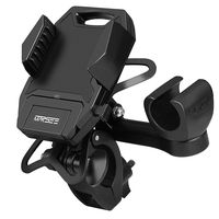 MARSEE Bike Phone Mount Bicycle Holder, Universal Bicycle Motorcycle Cradle Clamp for iOS Android Smartphone,Boating GPS GoPro,with One-Button Released,Flashlight Holder,360 Degrees Rotatable