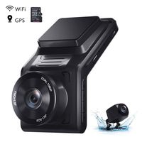 AKASO Dual Dash Cam Front and Rear 1080P Car Camera (2K Single Front) with 32 GB TF Card, 2" IPS Screen, 170°Wide Angle, External GPS, Wi-Fi, Loop Recording, Night Vision, Parking Mode, G-Sensor