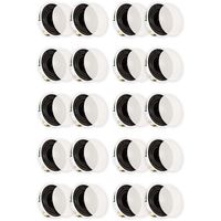 Theater Solutions TSQ670 Flush Mount 70 Volt Speakers with 6.5" Woofers in Ceiling 10 Pair Pack