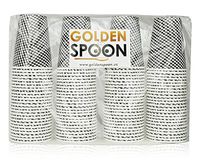 Disposable Hot Coffee Cups By Golden Spoon – 100 Pack Set Complete – Stylish Contemporary Ripple Design (12 oz)