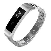 TiMOVO Band Replacement Compatible with Fitbit Alta/Alta HR, Premium Stainless Steel Metal Watch Band Wrist Band Strap Accessory Fit Fitbit Alta/Alta HR - Silver