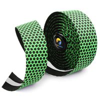 TOPCABIN Bicycle Bar Tape EVA Camouflage Series Comfort Road Bike Handlebar Tape Leather Bike Bar Tape with Bar End Plugs-2 Rolls (Grid Green)