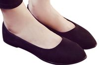 Faionny Women Shoes Soft Single Shoes Slip On Shoes Flat Ankle Boots Shallow Sandals Casual Ballerina Shoes (Black, US:9)