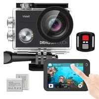 Dragon Touch Native 4K30fps Action Camera with Touch Screen EIS Remote Control Vista 5 WiFi 100 feet Waterproof Sports Camera 2 Batteries and Mounting Accessories Kit