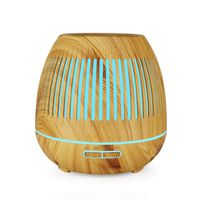 YLOVOW Wooden Essential Oil Diffuser, 400Ml Ultrasonic Aroma Aromatherapy Diffuser Humidifier - 7 Color LED Lights, Waterless Auto-Off for Yoga, Salon, Spa, Office, Bedroom,Lightwood