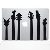 The Decal Guru Guitar Band Decal Vinyl Sticker, 13" MacBook Air, Black (1416-MAC-13A-BLA)
