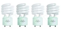 (Pack of 4) 23 Watt Mini Spiral - GU24 Base - (100W Equivalent) - T2 Mini-Twist - CFL Light Bulb - 2700K Warm White