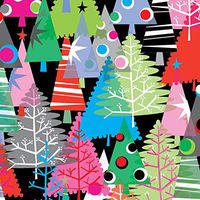 Jillson & Roberts Bulk Gift Wrap, Neon Trees, 1/4 Ream 208' x 30"
