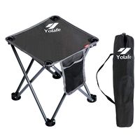 Small Folding Camping Stool Lightweight Chairs Portable Seat for Adults Fishing Hiking Gardening and Beach with Carry Bag, Gray