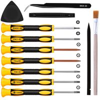 Screwdrivers for Xbox PS4 PS3 Xbox One Xbox 360 PS Vita Compelete Repair Tools Kit with Torx Security T6 T8 T9 T10 Phillips PH00 PH2 ESD Tweezers and Pry Opening kits