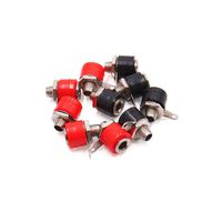 uxcell 10pcs Red Black 4mm Female Banana Binding Posts Sockets Universal for Car Speaker