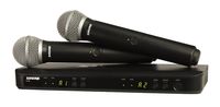 Shure BLX288/PG58 Dual Channel Handheld Wireless System with 2 PG58 Vocal Microphones, H9