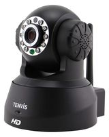 TENVIS JPT3815W-HD Wireless Surveillance IP/Network Security Camera, Baby Monitor, Night Vision, Black