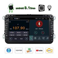 Android 8.1 Oreo Quad-Core Double 2 Din Car Stereo Radio Receiver 8 Inch HD Digital Touch Screen Car DVD Player for Car Volkswagen Head Unit with Bluetooth GPS Navigation CANbus SWC Mirrorlink
